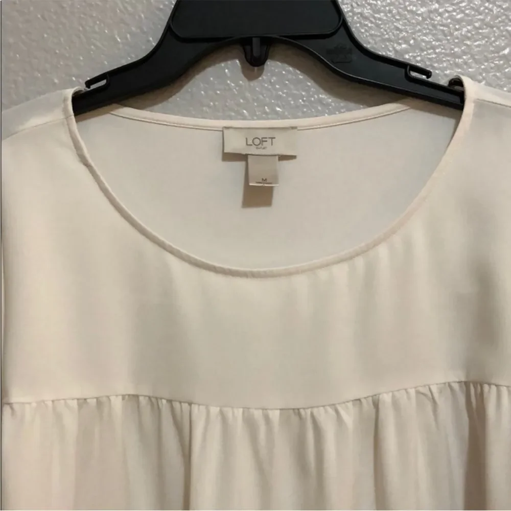 Loft Off White Blouse size M